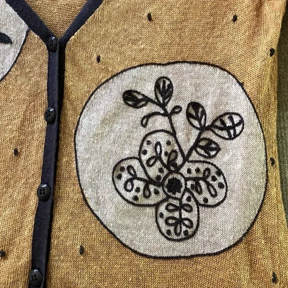 Anthropologie Knitted and Knotted Embroidered Cardigan - Picture 5 of 5